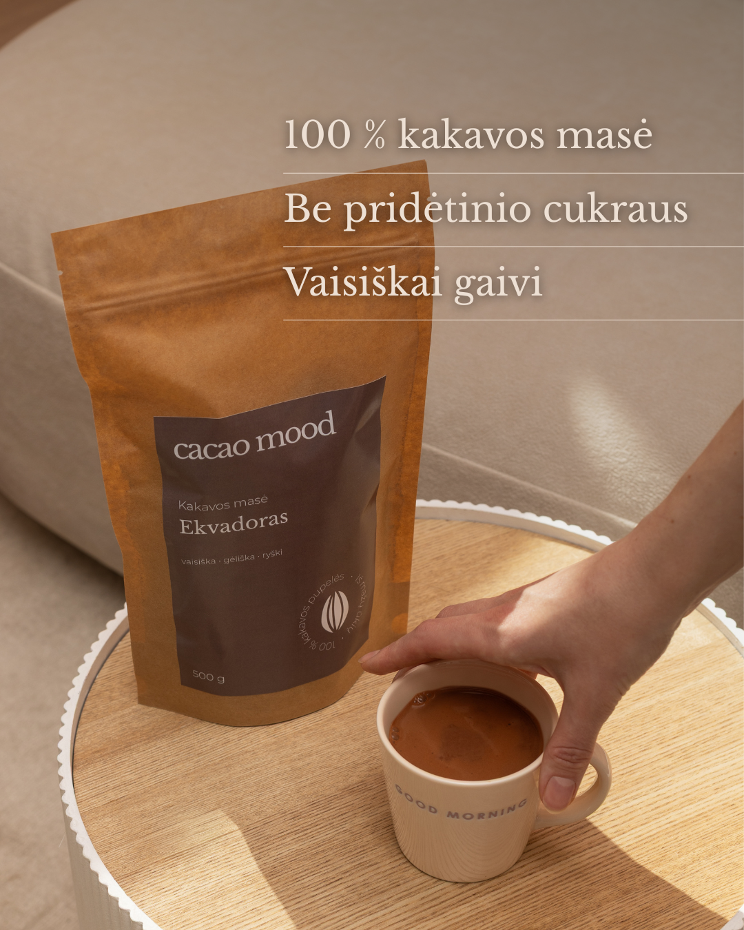 Kakavos masė iš Ekvadoro